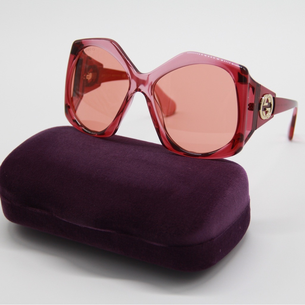 New Gucci Gg0875s 003 Oversized Women Pink Sunglasses Gucci